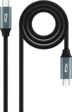 Cabo USB -C 3.2 Gen2x2 Nanocable 20Gbps 5A/100W 4K@60Hz 2 M