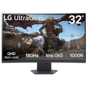 Monitor LG 31.5" UltraGear 32GS60QC-B LED VA QHD 180Hz Curvo
