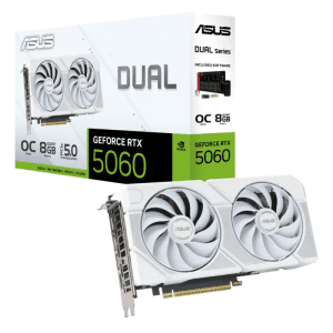 PLACA GRÁFICA ASUS DUAL RTX 5060 OC 8GB GDDR7 White
