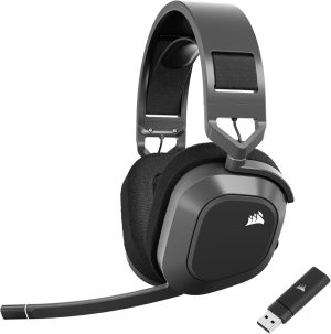Headset Corsair HS80 MAX RGB Wireless Preto