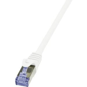CABO DE REDE S/FTP CAT6A AWG 26 BRANCO 0.25M