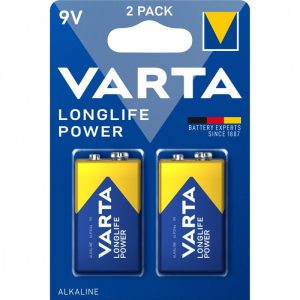 Pilha Alcalina VARTA 6LR61/9V pack 2 unidades