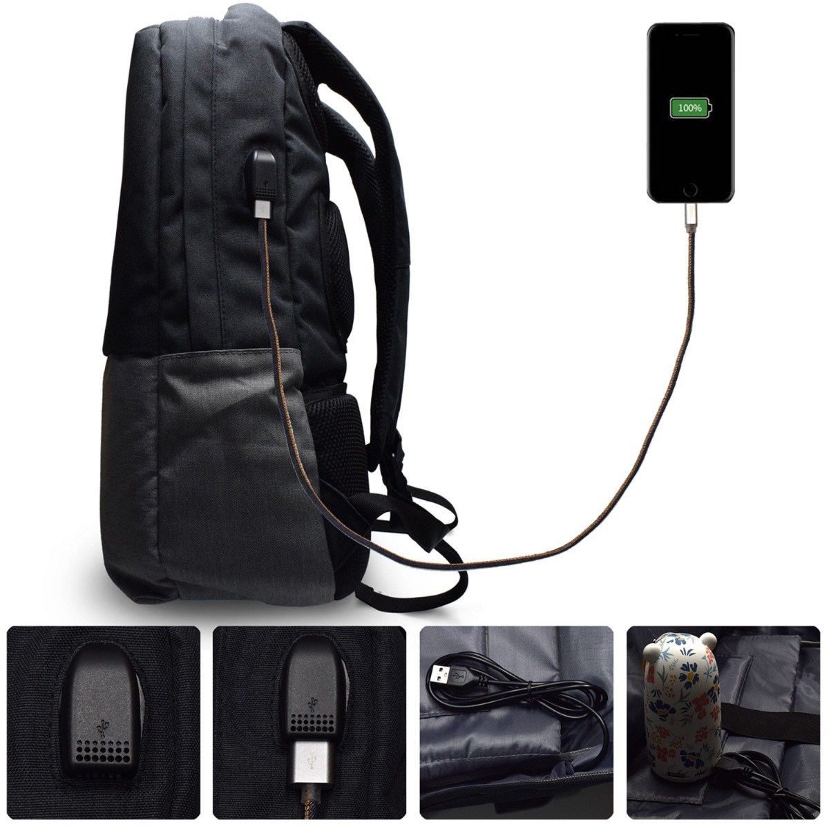 Mochila Ewent EW2529 17 3 Black Porta USB