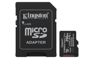 Micro SD Kingston 256GB Canvas Plus Class10 UHS-I Gen3