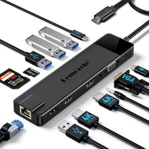 Docking Station Lemorele 13 em 1 Usb-C PD 100W